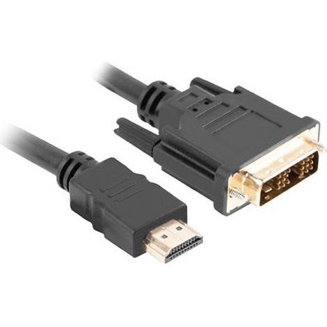 hdmi cable lanberg male/dvi-d 18+1 male single link 0.5m black (1/2)