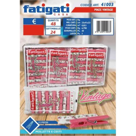 Mollette 12Pz Vintage 41003 Fat