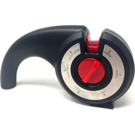 6 in 1 Knife Sharpener, 6 Stage Adjustable Sharpening Tool, Manual Sharpener for Kitchen Knives, Serrated Knives, Scissors (1/5)