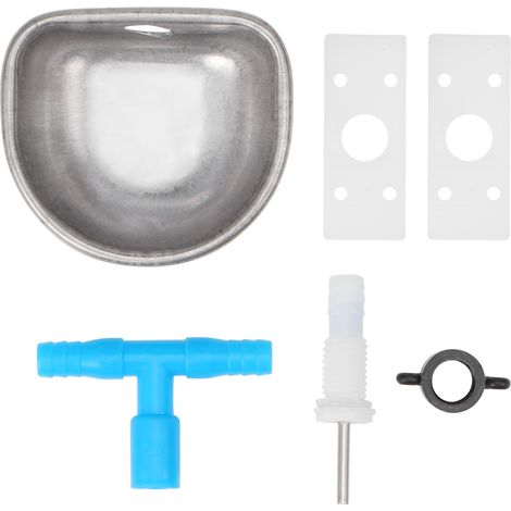 5 pièces abreuvoir automatique pour lapin en inox, bol à eau avec tétine, accessoire d'élevage, petit bol avec raccord en T (1/5)
