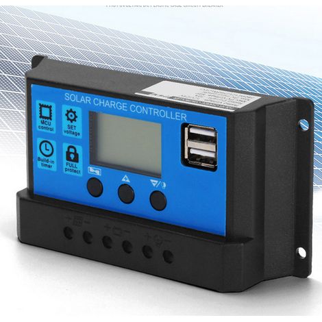 40A 12V/24V PWM-Solarladeregler, automatischer Regler für Photovoltaikmodule, robustes Gehäuse, geeignet für Wohnmobile und Solaranlagen für Privathaushalte (1/5)
