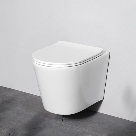 AM.PM Spülrandloses WC Toilette für Gäste-WC Hänge-WC FlashClean aus Keramik Wand-WC CFA1900SC Func Wand-WC mit Softclosing-Sitzabdeckung (1/6)