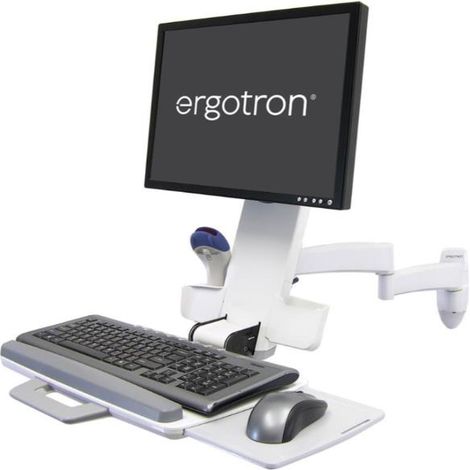 Ergotron 200 Series Combo Arm 61 cm (24") Bianco Parete (1/4)