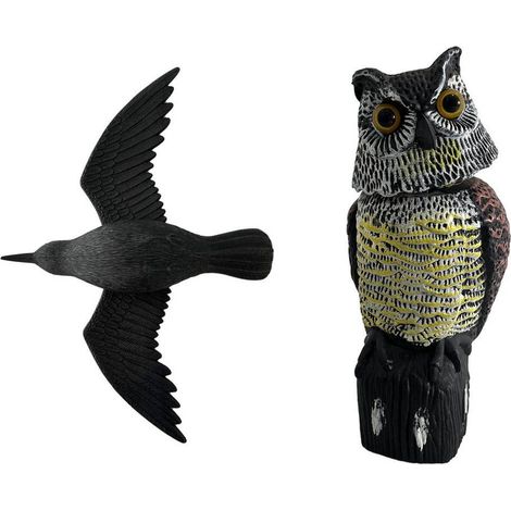 STATUETTA SCACCIA VOLATILI A FORMA ANIMALE Corvo in volo - cm 41 x 56