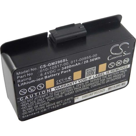 vhbw Battery compatible with Garmin GPSMap 376, 376C, 276c, 276, 278, 378, 296, 478, 396 GPS Navigation System Sat Nav (3400mAh, 8.4 V, Li-Ion)