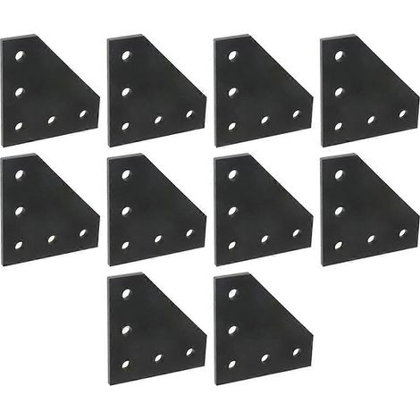 Lot de 10 équerres de jonction en L 2020 pour profilés en aluminium extrudé : stabilité et support améliorés (1/5)