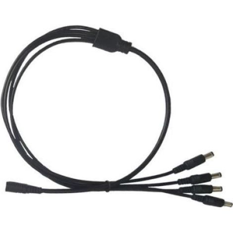 Câble de raccordement - CCTV - Adaptateur 1 à 4 voies - 12V DC - Électrique - 4 caméras