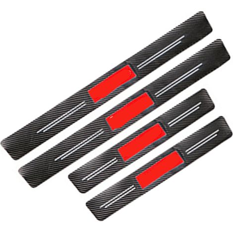 Bande de seuil de porte de voiture, autocollante de protection mignonne et résistante aux rayures, accessoire de voiture type 1, lot de 4 (1/5)