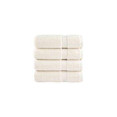 Servilletas SOLUND de calidad premium, juego de 4, blanco crema, 50 x 100 cm, 600 g/m² - Crezuo (1/4)