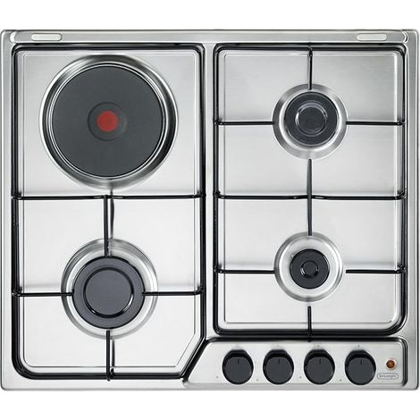 Delonghi – Plaque de cuisson gaz 4 feux – Encastrable 58 cm – Acier inoxydable – Sérigraphie laser indélébile – Économie d'énergie (1/2)
