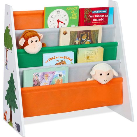 Libreria per bambini con motivo di animali della foresta