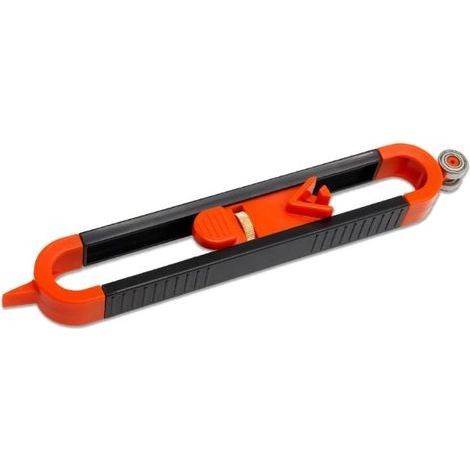 Precision ruler for woodworking – Lockable profile marking ruler with adjustable radius of irregularity for accurate measurements (1/5)