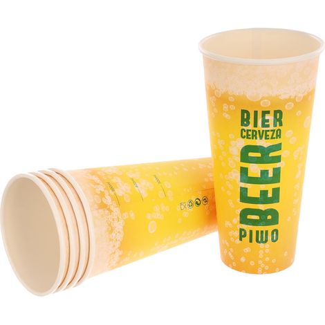 Gobelet en papier de 500 ml pour bière, 0 % plastique/gratuit, SUP, ECO, 50 pièces. (1/5)