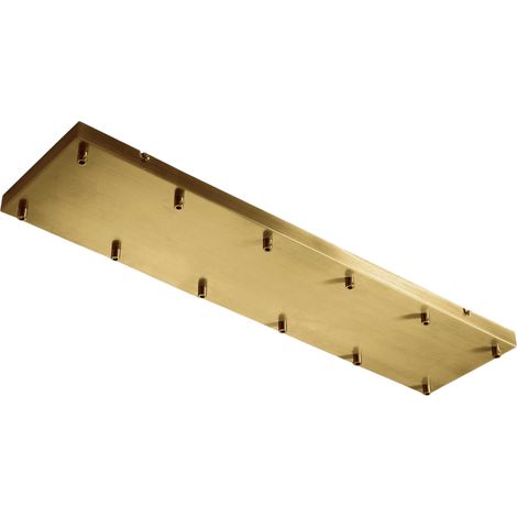 Ofelia Mini B R/12 Rosace Rectangulaire - Base Pour Suspension Avec 12 Trous, Finition Laiton, Degré Ip20 - Gealuce (1/3)