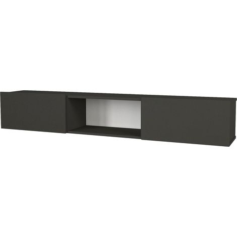 Mueble TV 180 x 31 x 295 cm antracita 030007809