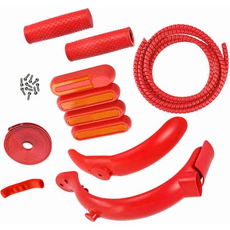Kit de garde-boue avant et arrière avec protections latérales, cache-frein à main et bande anti-collision pour trottinette électrique M365/Pro (1/2)
