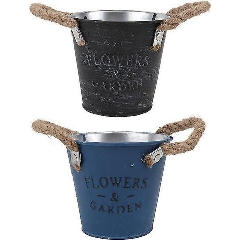 Set mit 2 Blumenkübeln für Garten, Balkon oder Hof (1/3)