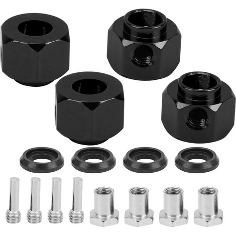 Manchon élargisseur Hex 8mm pour voiture RC Traxxas/TRX4/TRX6 échelle 1/10 - Accessoire noir (1/5)