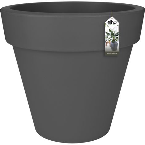 Elho Pure Round 80 - Noir - L 77 x B 76.5 x H 70 cm - intérieurextérieur - 100% recyclé (1/2)
