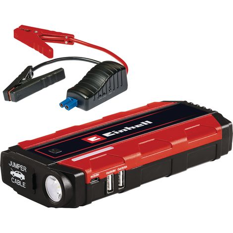 Einhell Station d'énergie - Booster de démarrage CE-JS 8 (12 V, Puissance de démarrage 200 A / Pic 400 A) Livré Avec câble USB et câble de démarage avec pinces isolées (1/5)