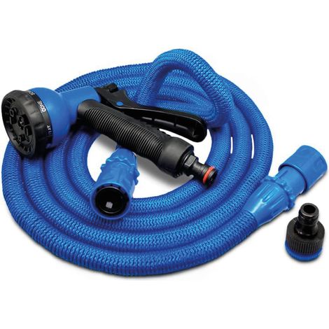 Tuyau Extensible à Pression d'Eau, Bleu, 15 Mètres