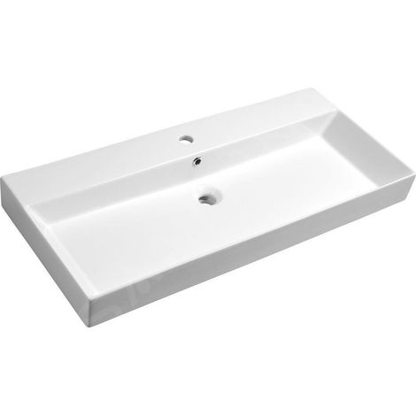 Sapho Kare - Meuble-lavabo Kare 98x46 cm, avec un trou pour robinet, blanc 17100 (1/5)