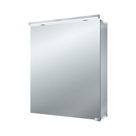 Armoire de toilette à LED Emco asis pure, 1 porte, 600mm, Exécution: sans éclairage du lavabo - 979705085 (1/5)
