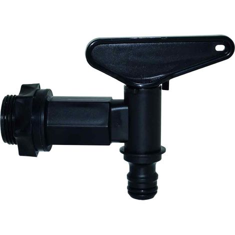 EINNENFFER 1/4-Dreh-Tankhahn aus HDPE-Kunststoff – Automatische Düse, Schwarz, Langlebig und Praktisch (1/5)