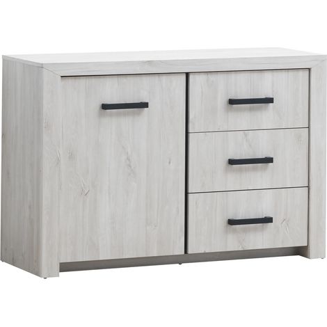 Commode contemporaine chêne blanc Curtis (1/3)