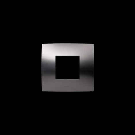 Placca 2 moduli metal black satinato abb chiara 2csk0218ch