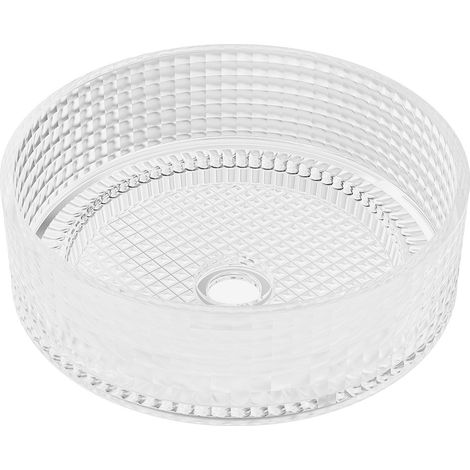 Mexen Lira lavabo in vetro da appoggio 37 x 37 cm, trasparente - 24053700 (1/5)