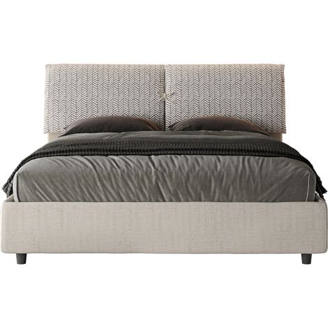 Letto Matrimoniale 160x190 cm con Rete e Contenitore Mados Giada Aragona (1/4)