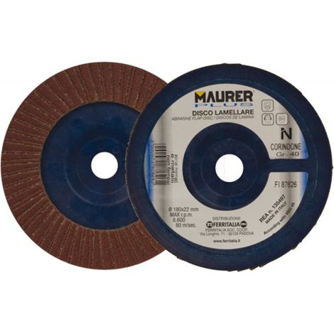 DISCO LAMELLARE CORINDONE Ø178MM GR. 60 MAURER PLUS