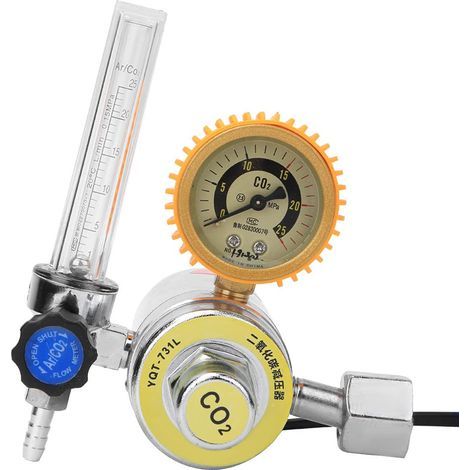Compteur de dioxyde de carbone, réducteur de pression CO2 de chauffage électrique avec prise CN, décompresseur de dioxyde de carbone G5/8 pouces, pour l'industrie (36 V) (1/5)
