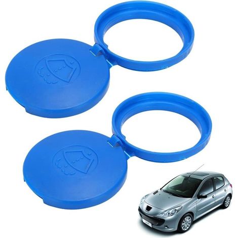 CSPARKV 2 Pièces Bouchon Lave Glace 643230, Couvercle de Réservoir de Liquide de Lave-Glace,Compatible avec Peugeot 206/207/408/307,Pièce de Rechange pour Système d'Essuie-Glace (1/4)