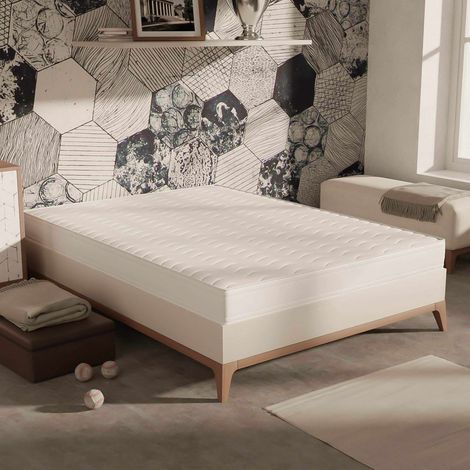 Mobilier Deco – Matelas mousse 160x200 cm 15 cm – Densité 23 kg/m3 – Accueil moelleux – Coutil antibactérien et anti-acariens (1/5)