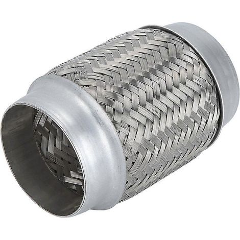 Tuyau d'échappement flexible en acier tressé double 3x6 pouces, accessoire auto pour conduit d'air et gaz d'échappement, renfort robuste, kit de remplacement universel. (1/5)