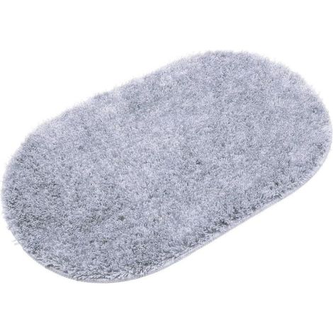 Ovale Badematte, rutschfest, weich, aus saugfähiger Mikrofaser, maschinenwaschbar (0,4–0,6 cm), saugfähige Matte/Fußstütze. (1/5)