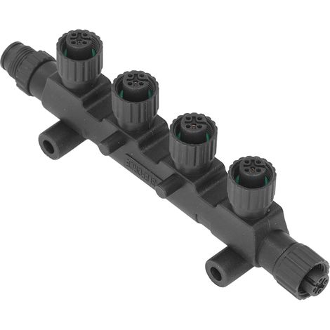 Connecteur multiport 5 voies 4 ports noir 010-11078-01 pour réseau NMEA 2000 bateau marin, convertisseur collecteur étanche (1/5)
