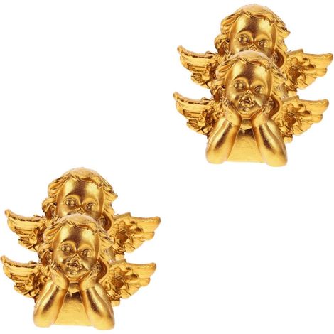 4pièces Figurines Anges Résine Décorations Artisanales Chic pour Maison Statues Adorables Anges Résine Ornements De Table Élégants (1/5)
