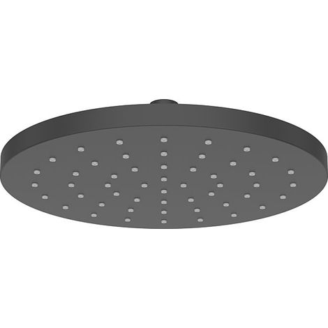 AquaCraft 100 Kopfbrause eckig 250x250 mm schwarz matt  Regendusche ABS Kunststoff   Duschkopf 12 l/min  Brausekopf Wand- oder Deckenmontage  Antikalk-Düsen  Duschzubehör modern