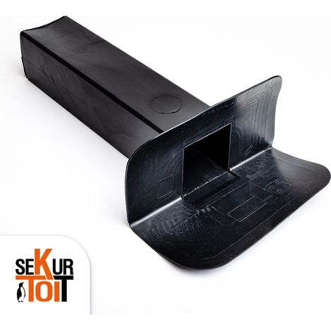 Déversoir EPDM – 100 x 65 mm – sortie horizontale toiture plate - SEKURTOIT (1/3)