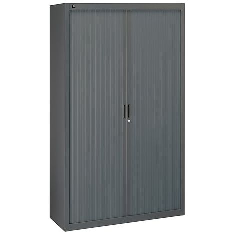 Armoire à rideaux démontables 200 x 120 cm anthracite - portes anthracite - Maxiburo