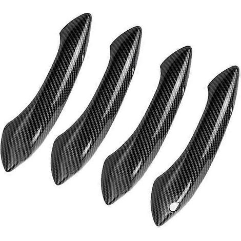 Garniture de protection de poignée de porte extérieure en fibre de carbone ABS pour BMW Série 5, 6 et 7 (F07, F10, F11, F06, F12, F13, F01, F02) (1/4)