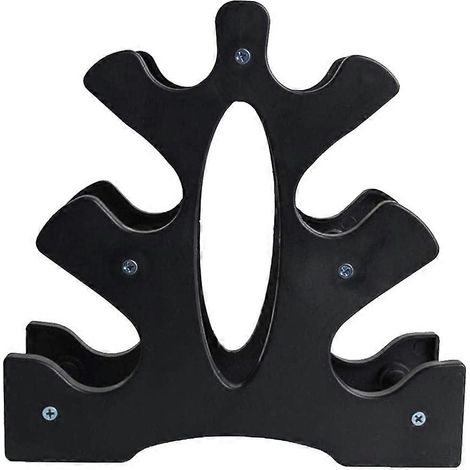 Supports noirs pour haltères permettant de maintenir les haltères en toute sécurité, lot de 2. (1/5)