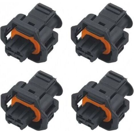 Connecteur d'injecteur compatible avec Citroën Xsara C4 Picasso, Peugeot 306 406, Renault Laguna Scenic, Ford Focus - 1928403874 - Fiche de connexion (lot de 4) (1/4)