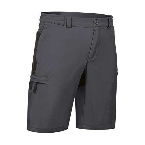 Bermuda trekking en tejido técnico VALENTO Quebec L Gris/Negro