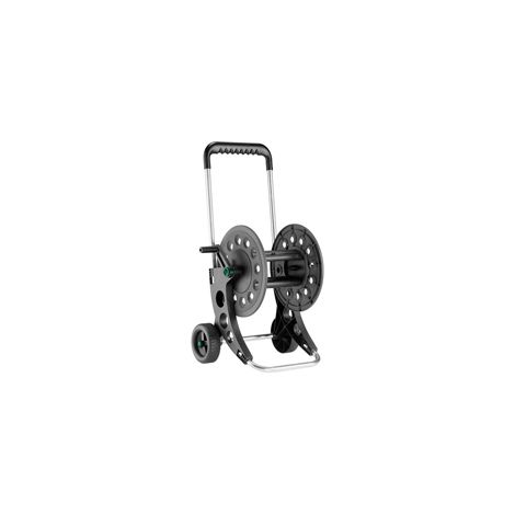 Claber – Enrouleur tuyau arrosage 60m – Aluminium antirouille – Tambour sur roulements – Roues semi-carenées pour espaces restreints