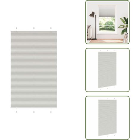 Plissee Hellgrau 115x200 cm Stoffbreite 114,4 cm Polyester - Plissee - Plissees - Faltrollo - Jalousie (1/5)