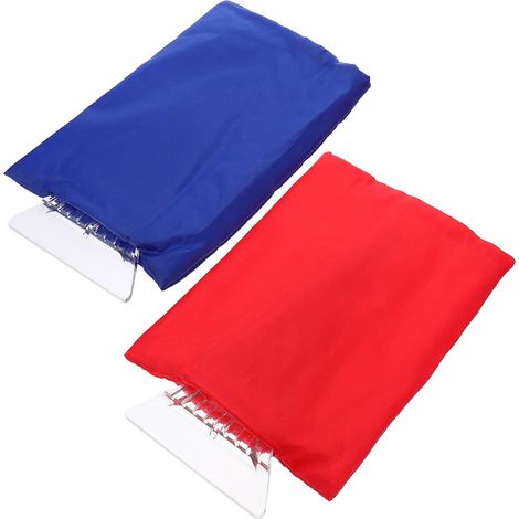 Grattoirs à Neige pour Voiture 2 Pièces Moufles Chauds et Imperméables, Légers en Plastique et Peluche, pour Déneigement Pare Brise en Climat Hivernal (1/5)